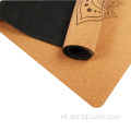 Beeldhouwpositie dubbele laag kurk rubber yoga mat